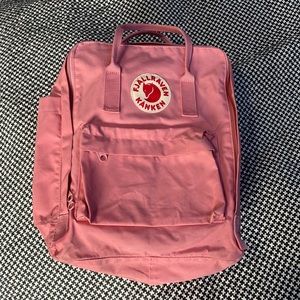 pink Fjallraven Kanken backpack